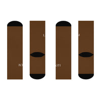 LEM™ Brown Signature  Cushioned Crew Socks - Modestly Vogue 