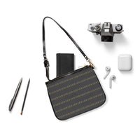 LEM Signature Monogram Mini Shoulder Bag — Grey & Gold LEM Pattern - Modestly Vogue 