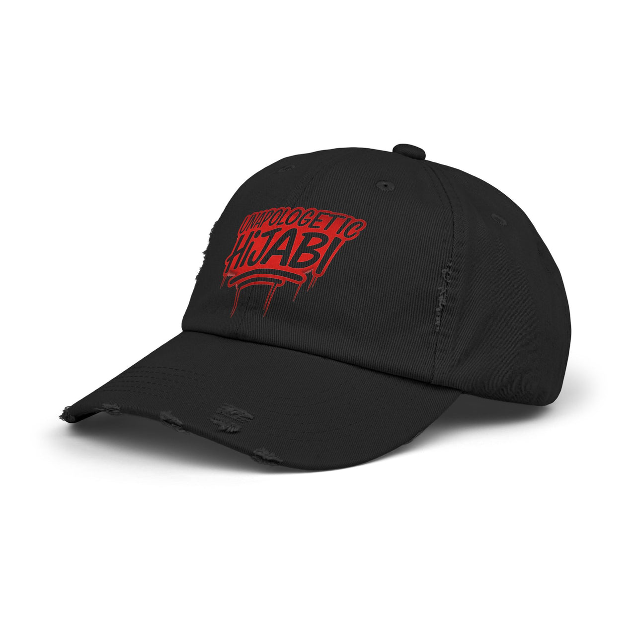 Limited Edition Distressed Cap - Hijabi Girl Statement Baseball Hat - Modestly Vogue 
