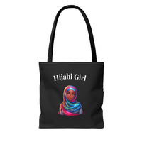 Colorful Hijabi Girl Tote Bag - Stylish and Functional for Every Occasion BLACK - Modestly Vogue 