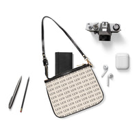 LEM Signature Monogram Mini Shoulder Bag — Cream & Black LEM Pattern - Modestly Vogue 