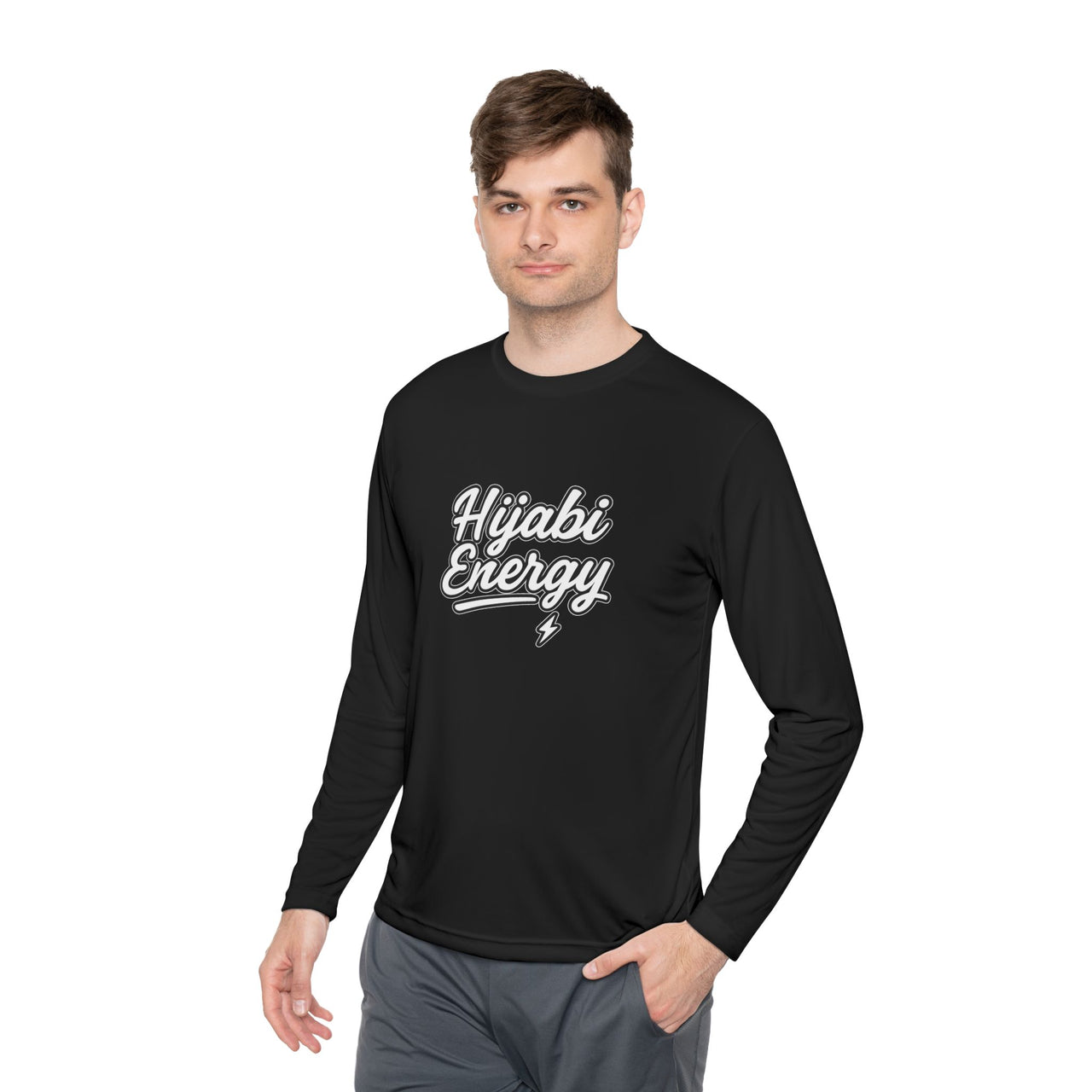 Black Hijabi Energy Lightweight Long Sleeve Tee
