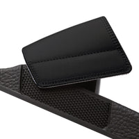 Women's Removable-Strap Slide Sandals Hijabi Royalty™ — Adjustable White Faux-Leather Pool & Casual Slides