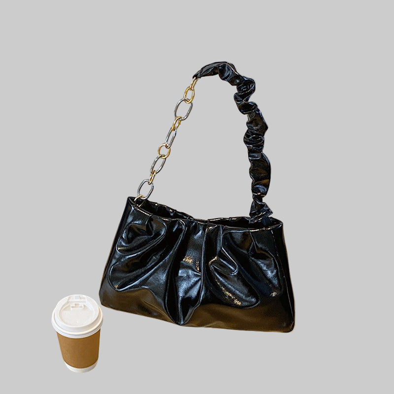 Fashionable Simple Glossy Women's Shoulder Bag - Modestly Vogue 