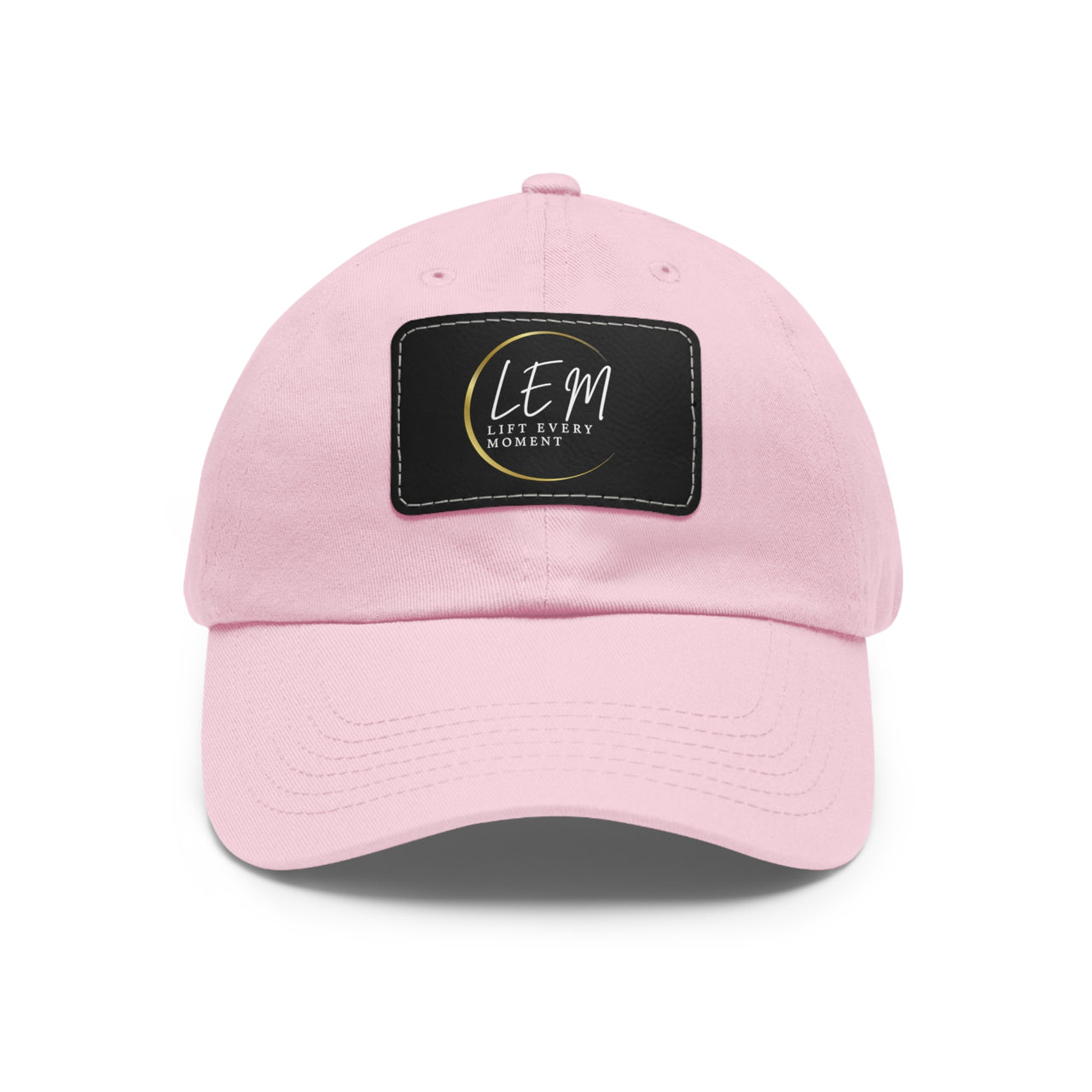 L.E.M. Leather Patch Signature Baseball Cap Hat - Modestly Vogue 