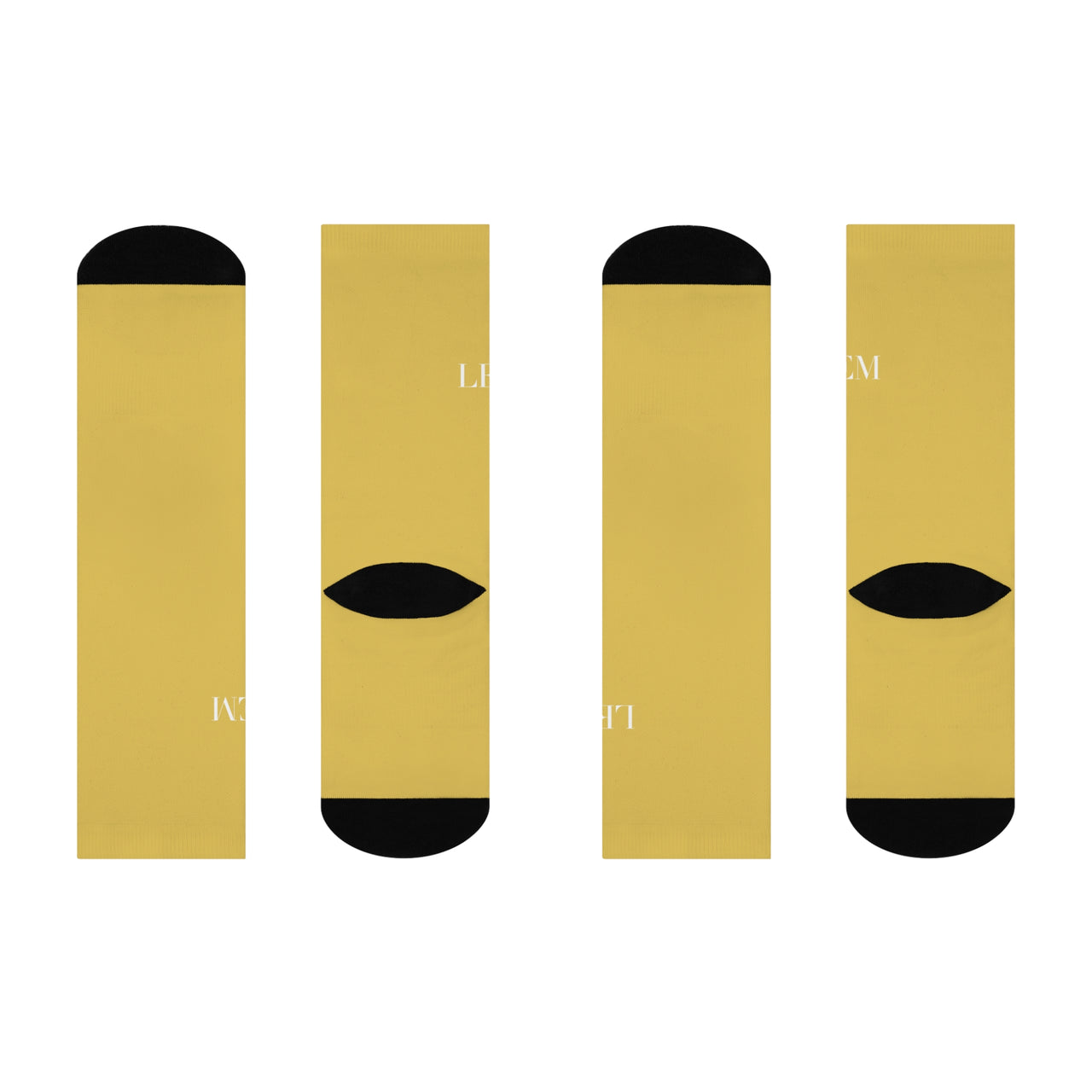 LEM™ Butter Yellow Signature Cushioned Crew Socks - Modestly Vogue 
