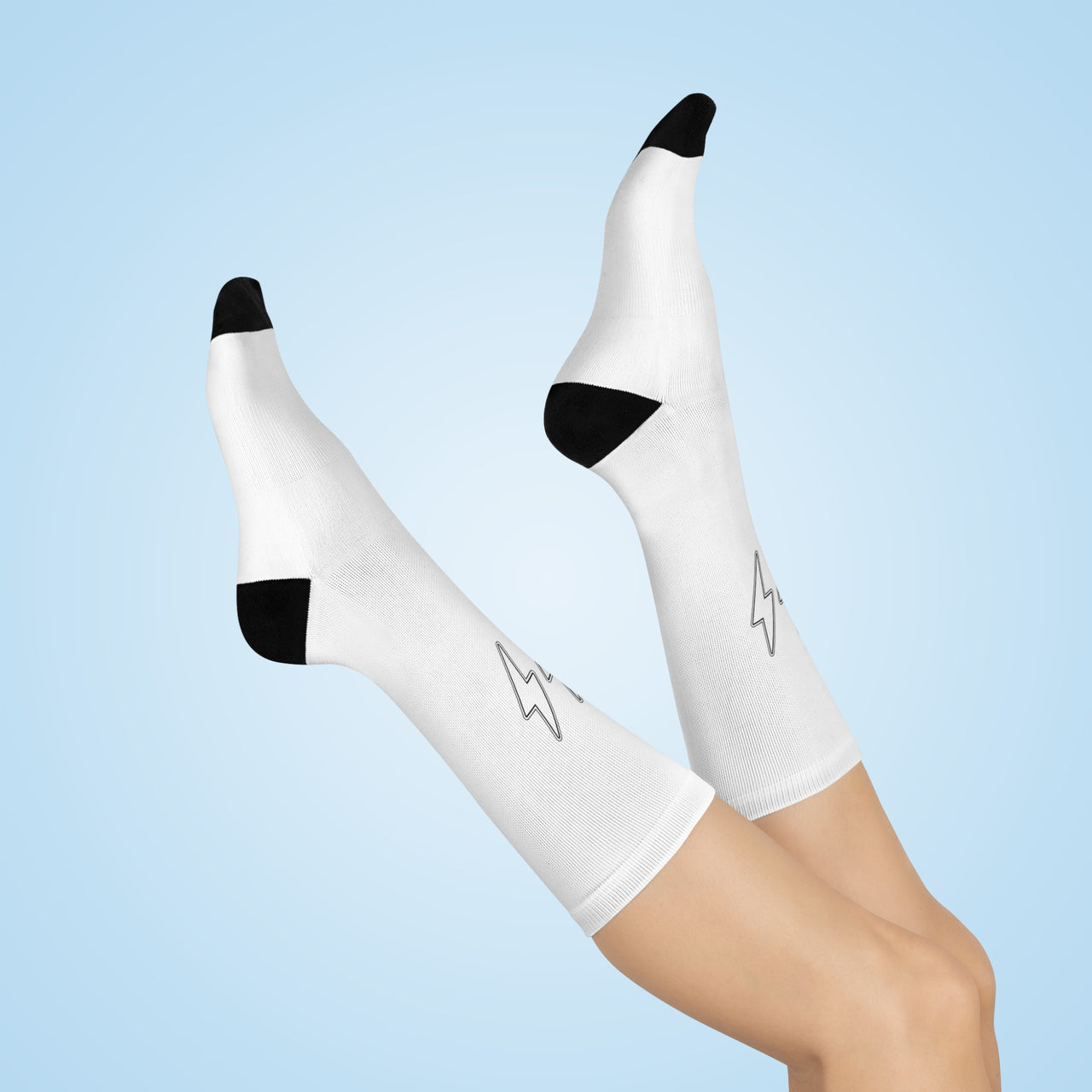 Signature White Hijabi Energy™ Cushioned Crew Socks