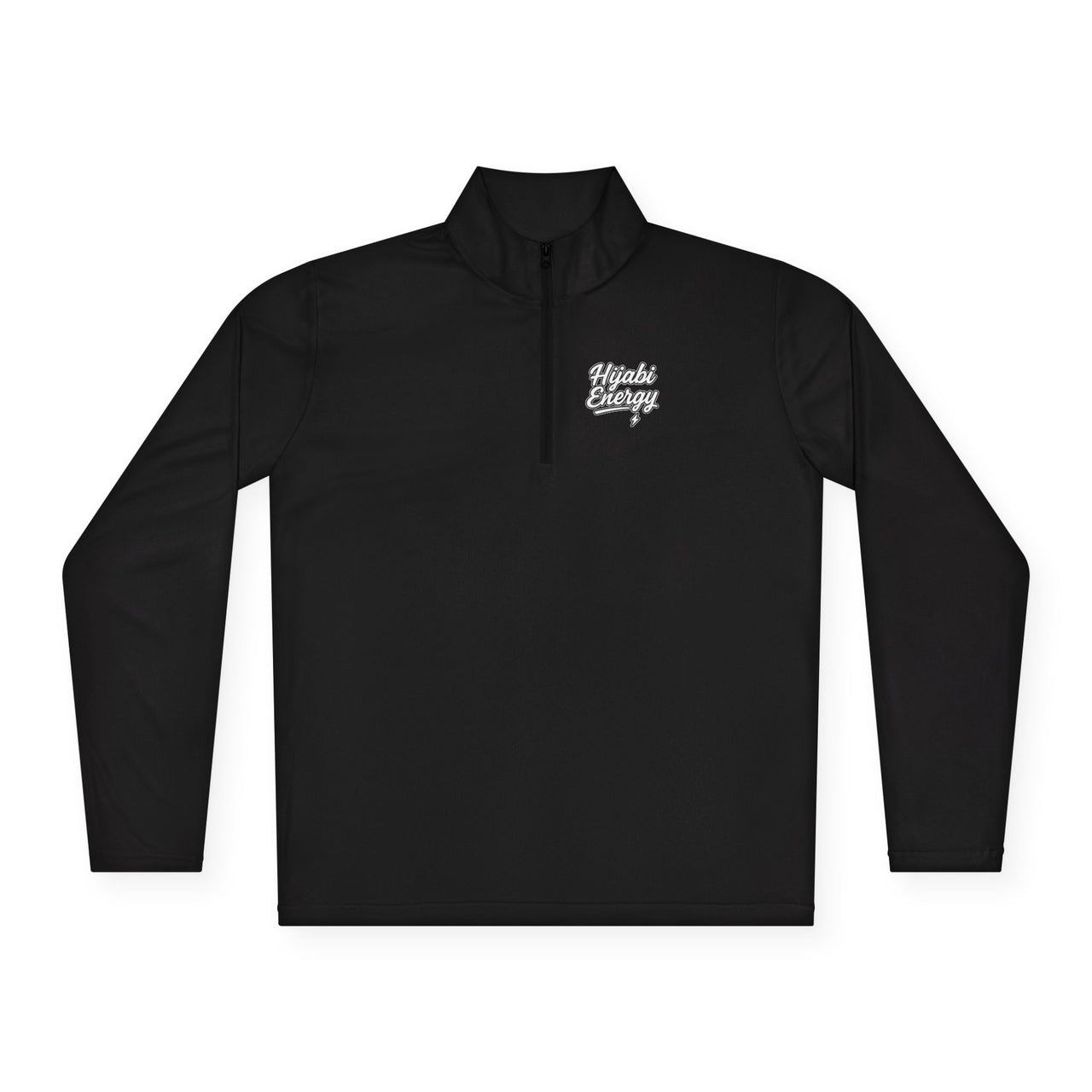 Black Hijabi  Energy' Quarter-Zip Pullover Jacket - Modestly Vogue 