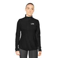 LEM Quarter-Zip Pullover — Ladies Lightweight Performance Top with Subtle Back Logo