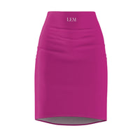 Candy Pink High-Waist LEM Pencil Skirt — Sleek Office & Evening Wear - Modestly Vogue 
