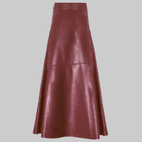 Retro High Waist PU Leather Fishtail Skirt for Women – Long & Chic