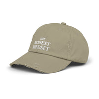 Unisex Distressed Cap – Modest Mindset Inspirational Hat for Everyday Style