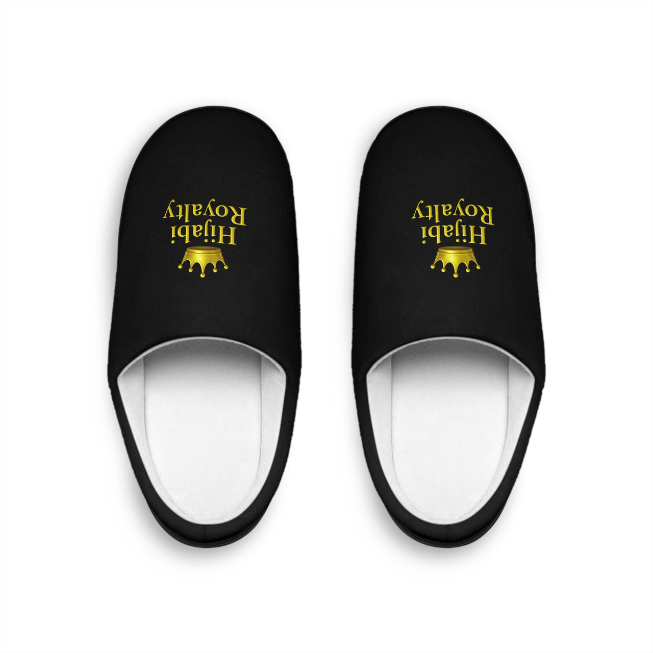 'Hibai Royalty' Women's Indoor Slippers — Gold Crown Cozy House Slippers - Modestly Vogue 