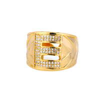 Personalized Gold Stone Initial Ring | Modestly Vogue - Modestly Vogue 