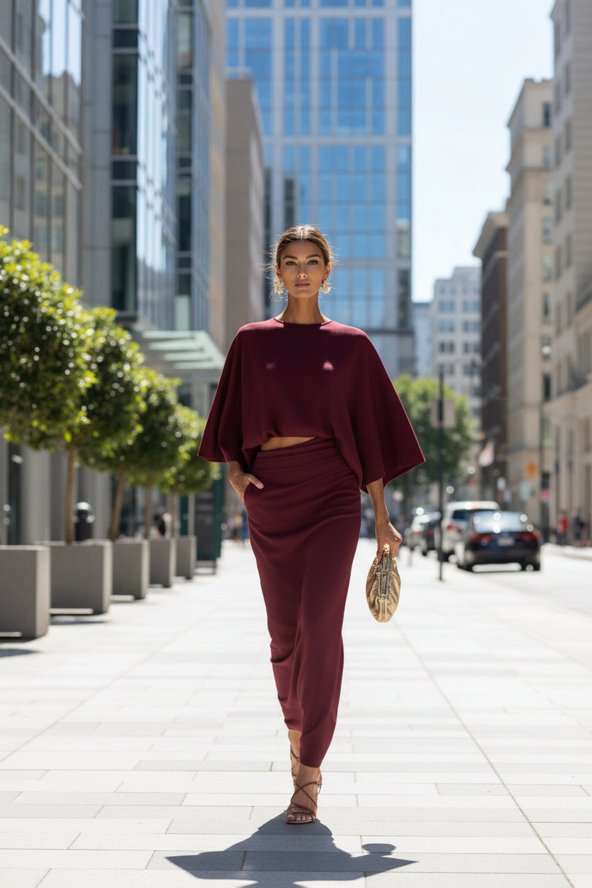 European And American Elegant Women's Clothing Autumn New High Waist Long Skirt Suit - Modestly Vogue 