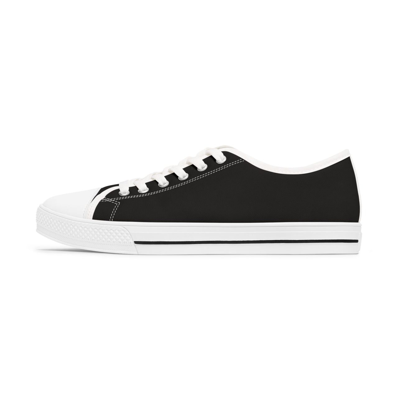 Black Low Top Sneakers — "Hijabi Energy" Muslimah Streetwear Classic Women's Canvas Trainers