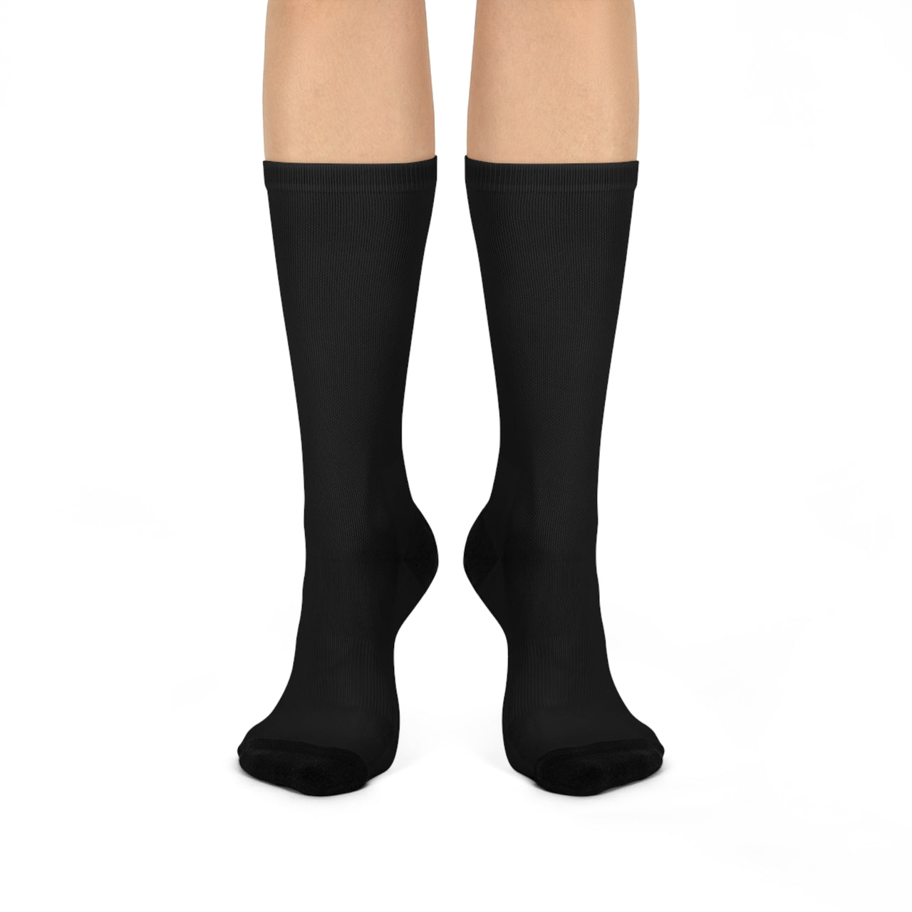 LEM Black Cushioned Crew Socks— Comfortable Everyday Athletic Socks - Modestly Vogue 