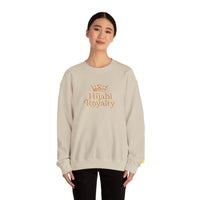 Hijabi Royalty™ Crewneck Sweatshirt — Gold Crown Graphic, Modest Fashion Gift
