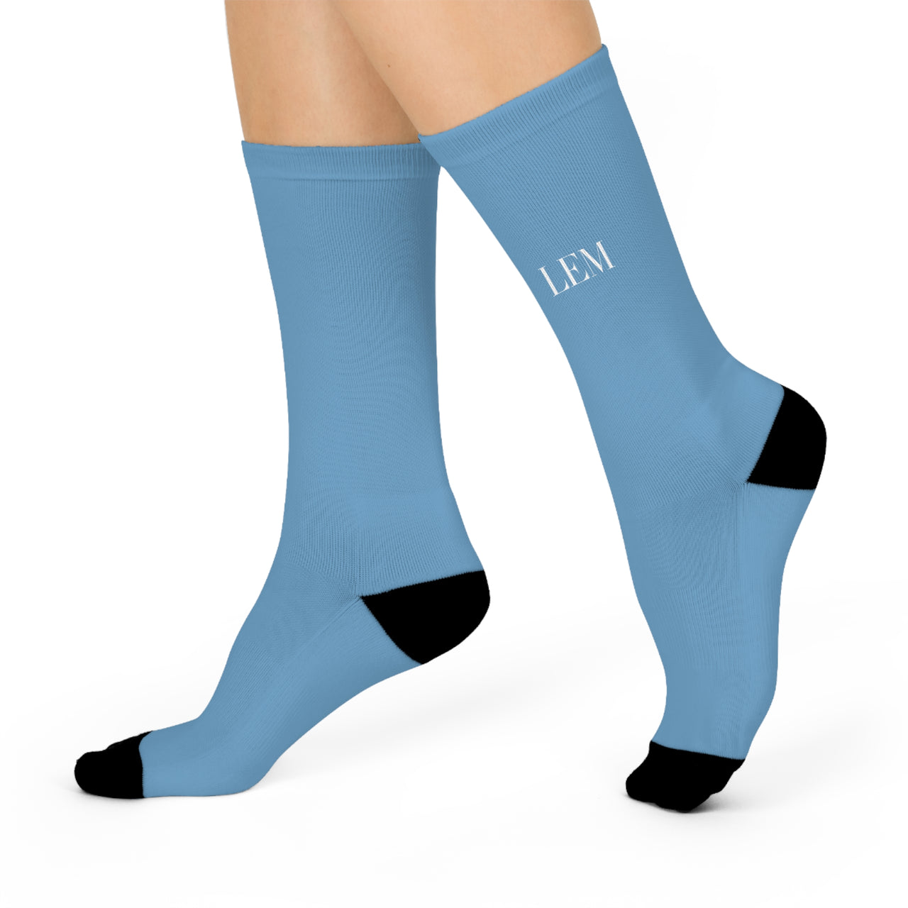 LEM™ Blue Mist Signature  Cushioned Crew Socks - Modestly Vogue 