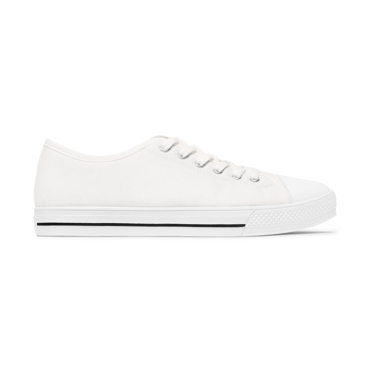 White Low Top Sneakers — "Unapologetic Hijabi" Classic Women's Canvas Trainers