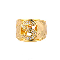 Personalized Gold Stone Initial Ring | Modestly Vogue - Modestly Vogue 
