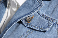 Trendy Two-Piece Denim Vest & Puff Sleeve Shirt Set for Women - Modestly Vogue 