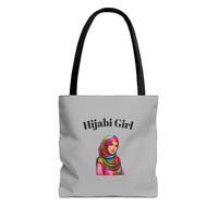 Colorful Hijabi Girl Tote Bag - Stylish and Functional for Every Occasion Grey - Modestly Vogue 