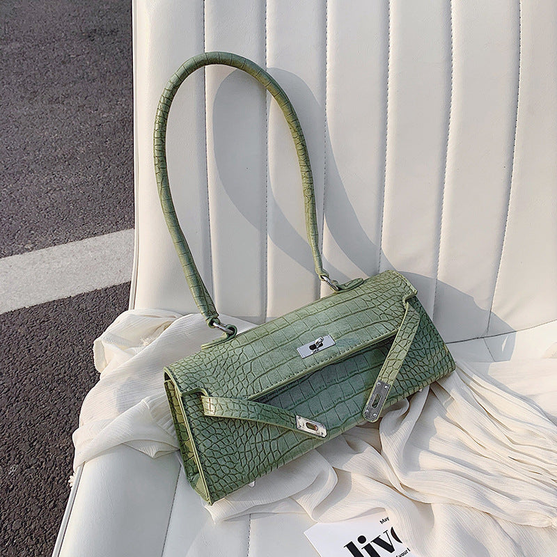 Stone pattern retro fashion underarm shoulder bag