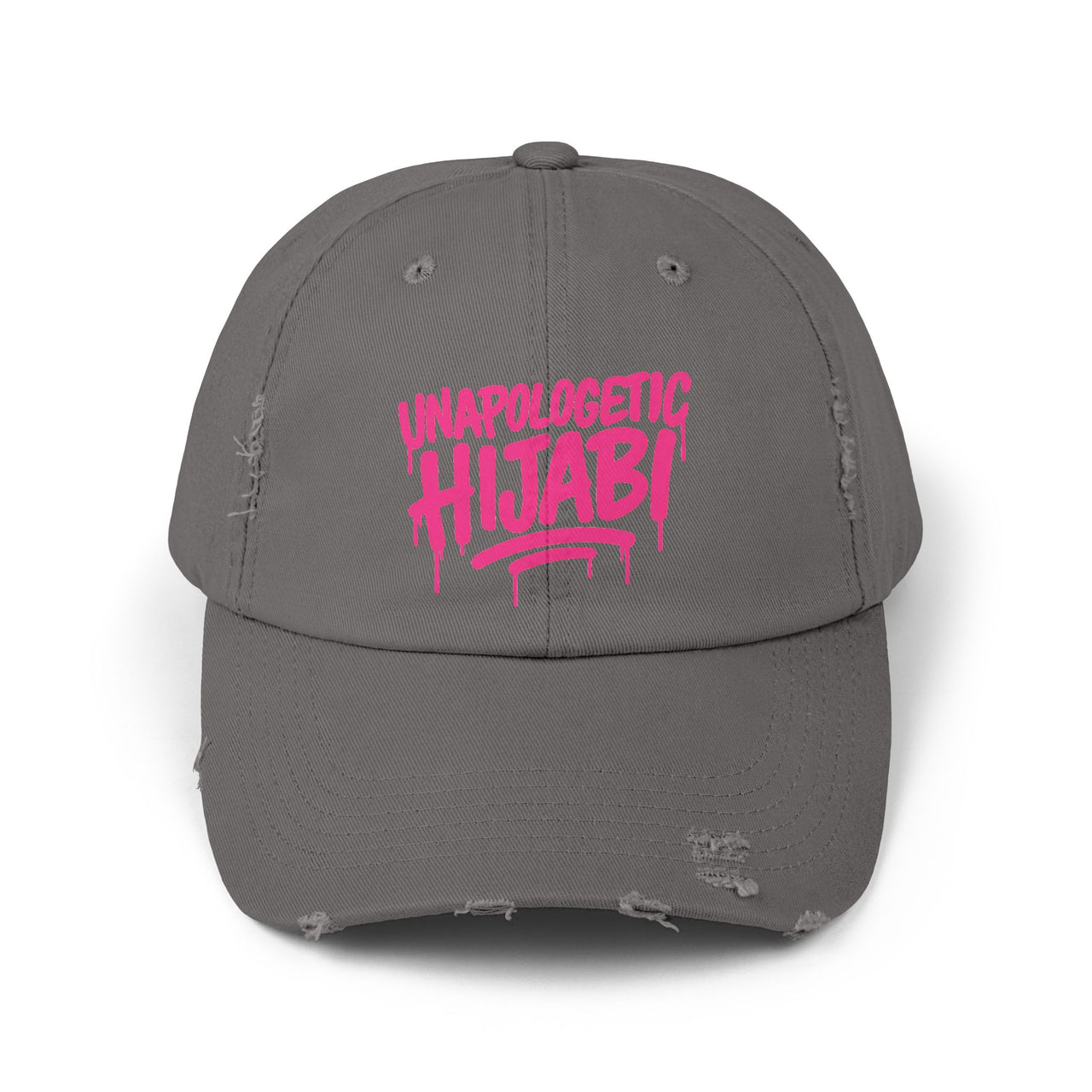 Unapologetic Hijabi Distressed Cap - Hijabi Girl Statement Baseball Hat
