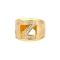 Personalized Gold Stone Initial Ring | Modestly Vogue - Modestly Vogue 