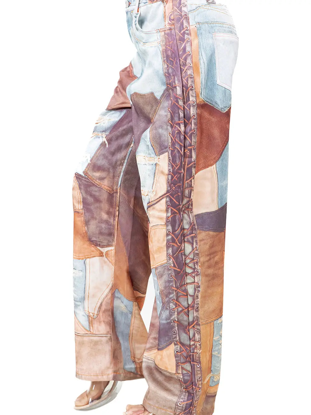 Women Fashion 3D Print Casual Pants Jeans