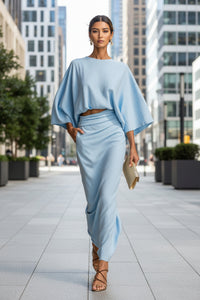 European And American Elegant Women's Clothing Autumn New High Waist Long Skirt Suit - Modestly Vogue 