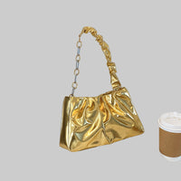 Fashionable Simple Glossy Women's Shoulder Bag - Modestly Vogue 