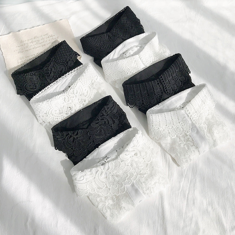 Korean Version All-match Shirt Decorated With Fake Collar Lace