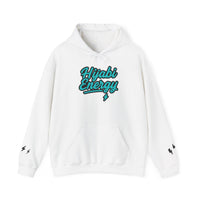 Hijabi Energy™  Hoodie — Bold Gold Script Hooded Sweatshirt