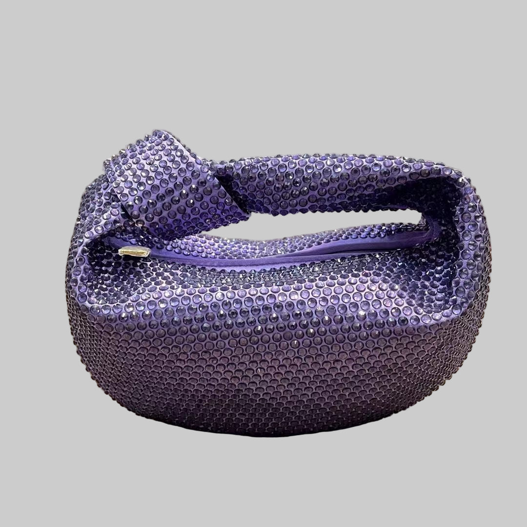 Knot Crystal Diamond Handbag | Large Capacity Luxury Purse - Modestly Vogue 