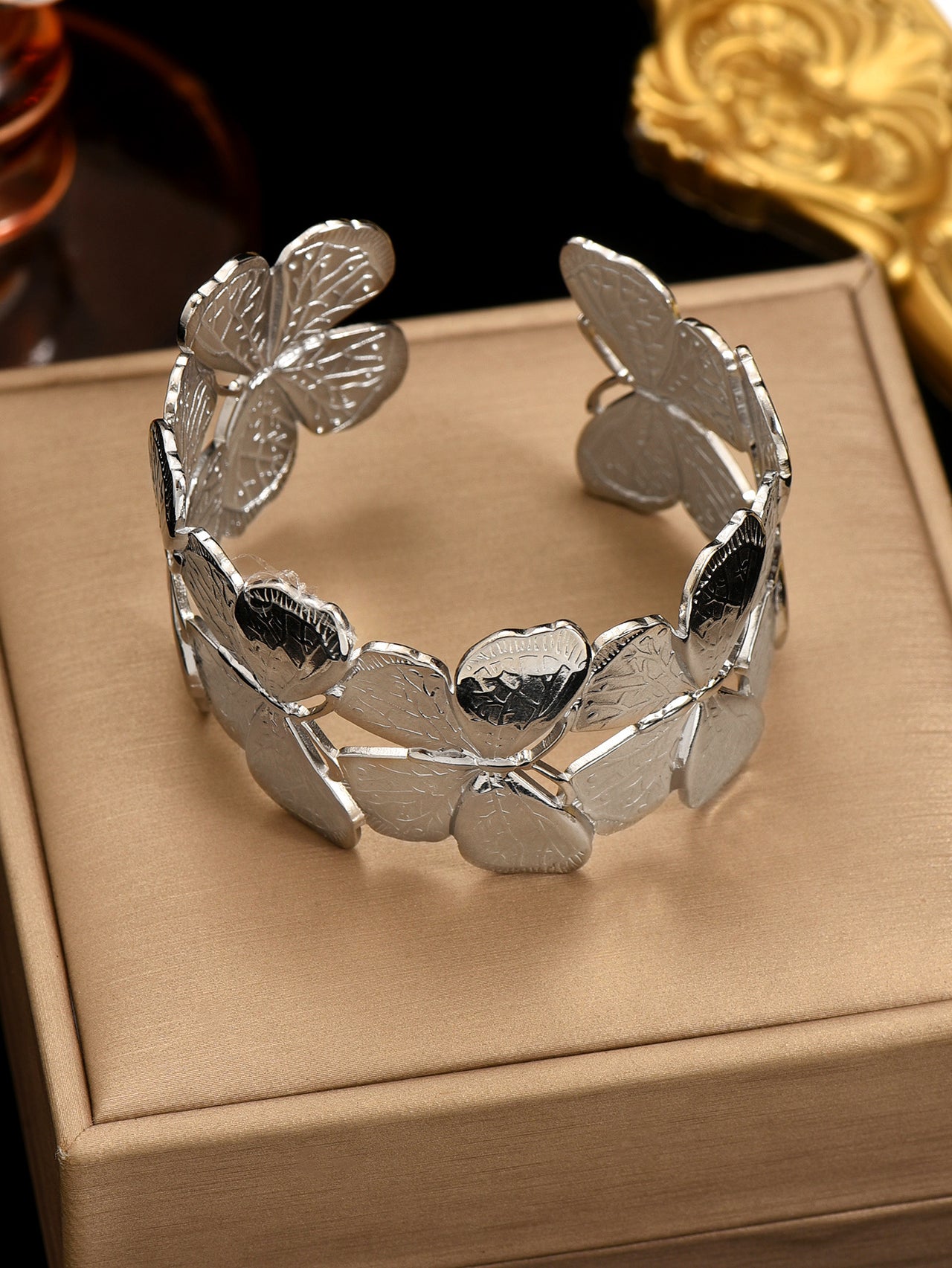 Silver Tone Cuff Bracelet - Modestly Vogue 