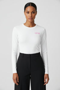 'LEM' Essential Edit Long Sleeve Tee | Candy Pink - Modestly Vogue 