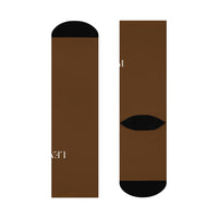 LEM™ Brown Signature  Cushioned Crew Socks - Modestly Vogue 