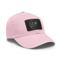 L.E.M. Leather Patch Signature Baseball Cap Hat - Modestly Vogue 