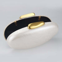 Round Acrylic Evening Pearl Clutch Bag - Modestly Vogue 