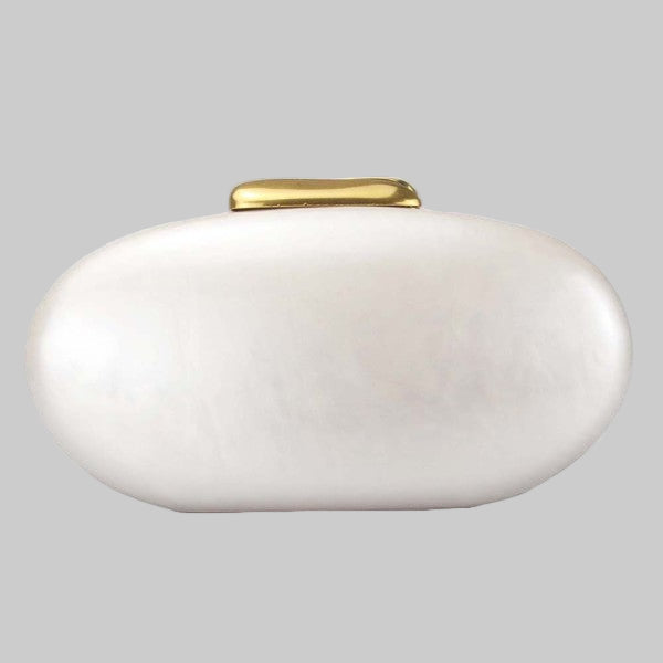 Round Acrylic Evening Pearl Clutch Bag - Modestly Vogue 