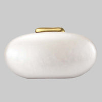 Round Acrylic Evening Pearl Clutch Bag - Modestly Vogue 