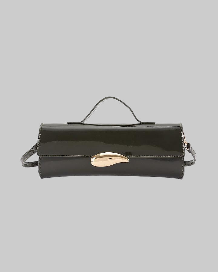 Enamel Faux Leather Clutch Purse