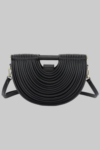Metallic Faux Leather Noodle Bag Purse Handbag