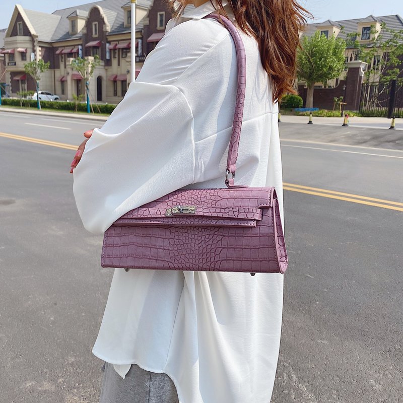 Stone pattern retro fashion underarm shoulder bag