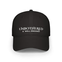 Unbothered & Well Dressed  Low Profile Statement Baseball Cap Modest Mindset Collection