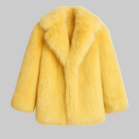 Mid Length Young Fashionable Autumn Winter Warm Faux Fur Coat Women - Modestly Vogue 