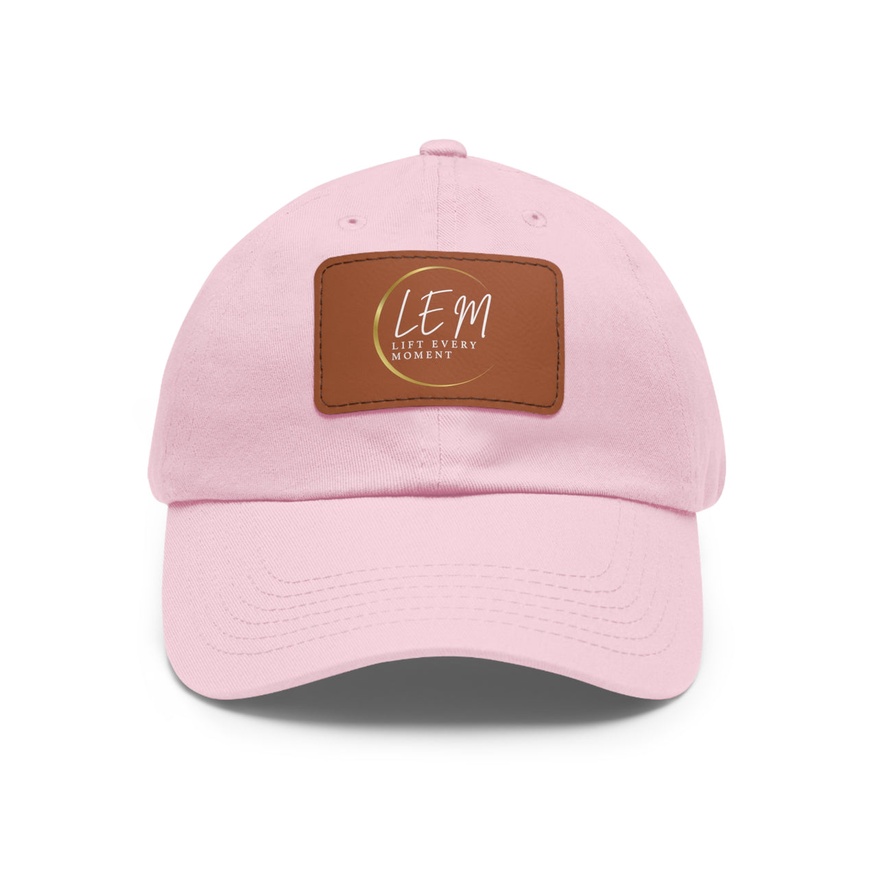 L.E.M. Leather Patch Signature Baseball Cap Hat - Modestly Vogue 