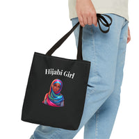 Colorful Hijabi Girl Tote Bag - Stylish and Functional for Every Occasion BLACK - Modestly Vogue 